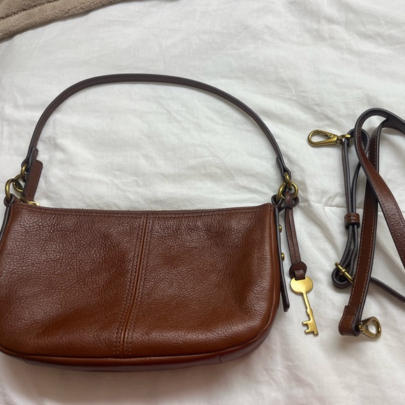 Fossil Baguette Bag, Brown, cross body and shoulder bag. - Picture 4 of 6